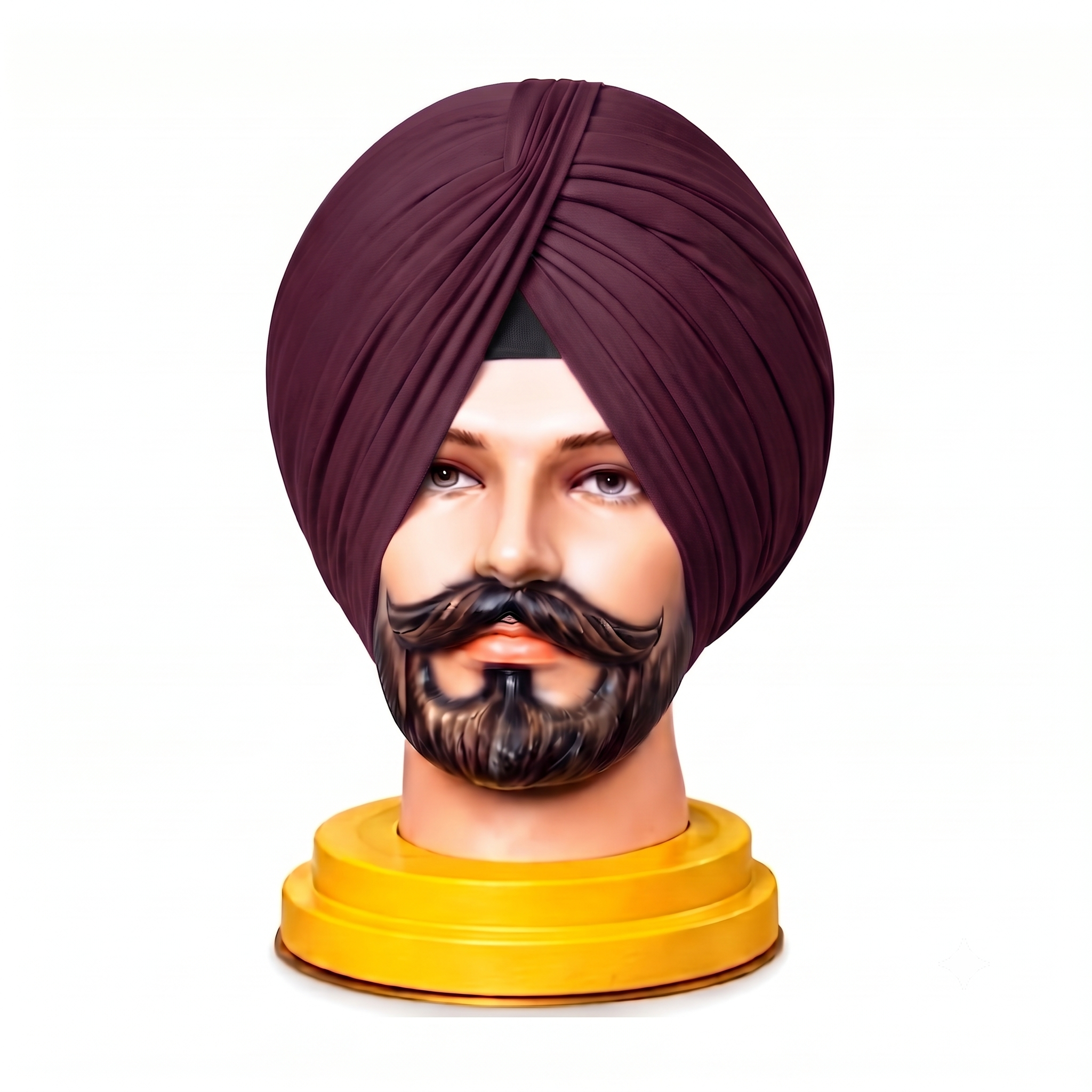 Dark Khaki Pink Turban