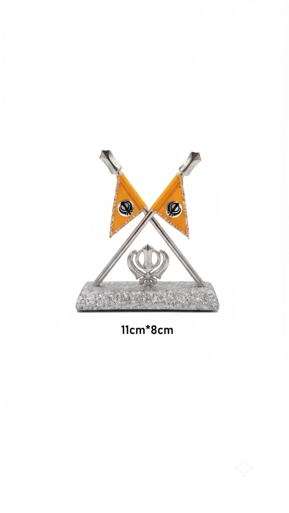 Double Khanda Dashboard 11cm*8cm 9806