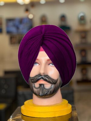 Purple Color Turban Fullvoile