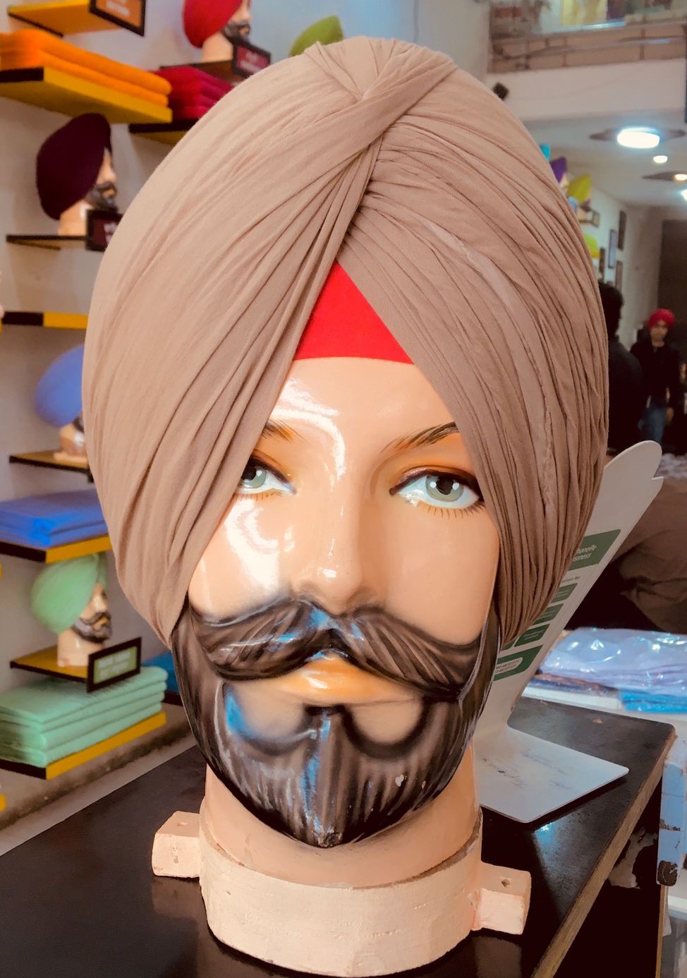 Police Khakhi  Color Turban Fullvoile