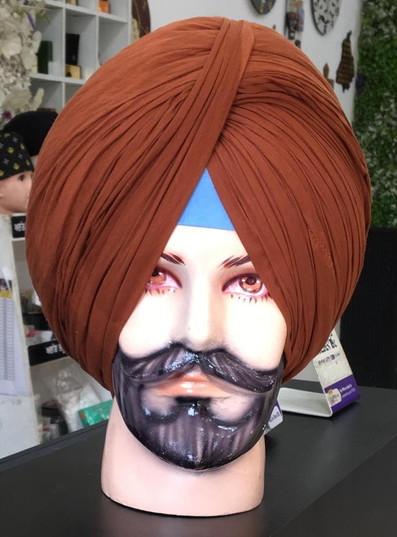 Rusty Brown Turban Fullvoile
